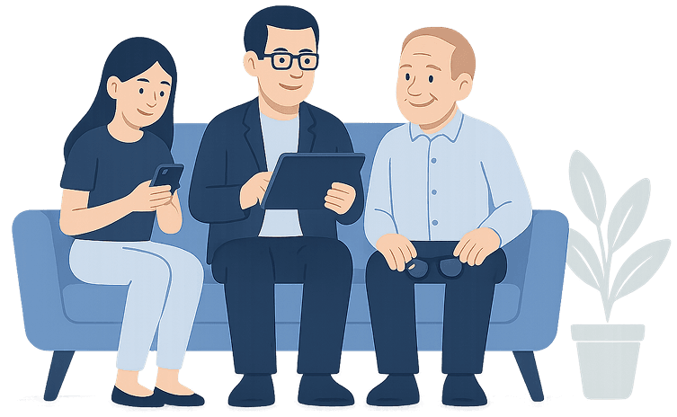 Personas planificando su futuro financiero